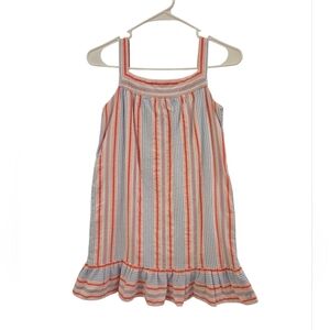 VINEYARD VINES ABACOS STRIPED CASUAL SHOULDER STRAP DRESS W/ RUFFLED HEM. SZ. M.